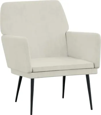 Immagine prodotto di vidaXL Poltrona crema 62x79x79 cm in velluto