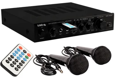 Produktbild von Bluetooth MP3 Karaoke-Verstärker mit 2 Mikrofonen AMP3500BT