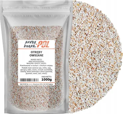 Zdjęcie produktu dla OTRĘBY OWSIANE 1kg Naturalne do chleba Spożywcze Otręby z owsa Kol-Pol