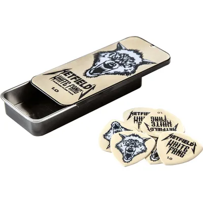 Produktbild von Dunlop Hetfield White Fang - Sammlerbox mit 6x 1,0 mm, Ultex, weiß
