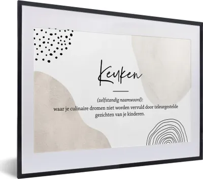 Produktbild von MuchoWow® Gerahmtes Poster Küche - Zitate - Sprichwörter - Küche - Definition - Wörterbuch - Opa 40x30 cm - Poster mit Schwarzem Bilderrahmen Wandposter Rahmen Foto Bilder - Bilderrahmen - Poster im Rahmen