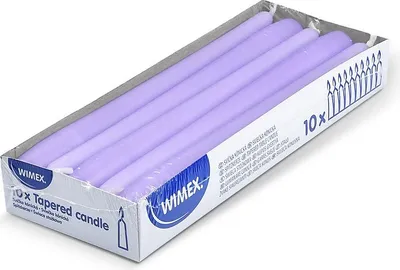 Immagine prodotto di 10 candele a punta viola 23,5 x 245 mm