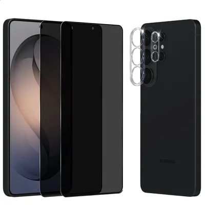 Produktbild von 2-Pack Samsung S26 Ultra Privacy Displayschutz & 1-Pack Linsenschutz - Gehärtetes Glas 9H - Super Qualität 3D
