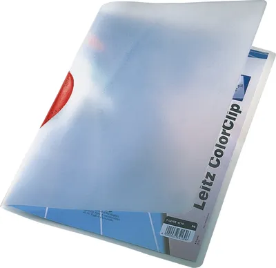 Produktbild von Cliphefter ColorClip A4 ca. 30 Blatt rot Packung mit 6 Stück