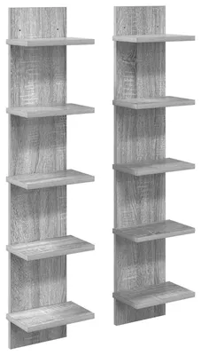 Zdjęcie produktu dla vidaXL Półka ścienna, 2 szt., kolor Sonoma, 22 x 15 x 100 cm, płyta wiórowa