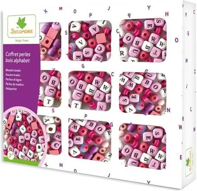 Image de Sycomore -Coffret Perles Lettres En Bois