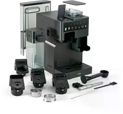 Produktbild von Wilfa Volo Multi Grind, Espressomaschine, 1,7 l, Kaffeekapsel, Kaffeebohnen, Gemahlener Kaffee, Eingebautes Mahlwerk, Schwarz