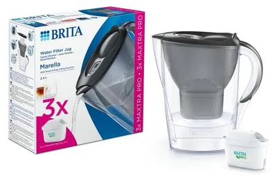 Zdjęcie produktu dla Brita Marella Coolgraphite + 3 filtry Maxt Ra Pro All-in-1 (1 sztuka)