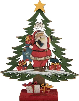 Immagine prodotto di Clayre & Eef Decorazione natalizia Albero di Natale 25x6x30 cm Verde Legno