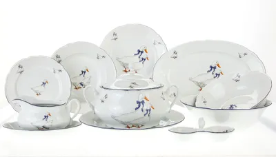 Image de Thun 1794 Service de table, oies, porcelaine tchèque, Constance, Thun, 25 d.