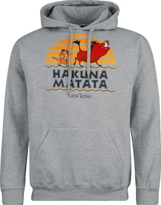 Produktbild von Der König der Löwen Kapuzenpullover Herren Pumbaa Timon Hakuna Matata grau S