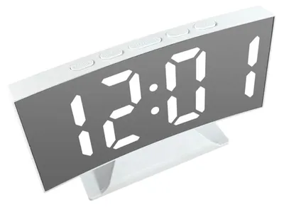 Immagine prodotto di Verk 27630: Orologio a specchio LED multifunzione con sveglia, porta USB, colore bianco