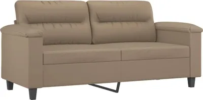 Image de vidaXL Canapé 2 places Cappuccino 140 cm Similicuir