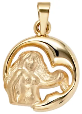 Produktbild von Anhänger Sternzeichen Jungfrau 375 Gold Gelbgold teilmattiert Horoskop