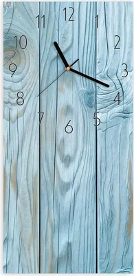 Produktbild von Wanduhr aus Glas mit Motiv Holzbretterdekor- 30 x 60 cm - inkl. Aufhängesystem