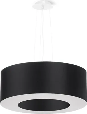 Zdjęcie produktu dla Lampa wisząca okrągła czarna Ø50 cm SATURNO 5xE27 15W SL.0748 Sollux Lighting