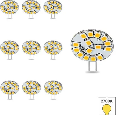 Produktbild von 10er-Set LED-Lampen G4-GU4 | 12 Volt | 2 Watt | 2700K warmweiß | 160 Lumen | Ersetzt 20 Watt
