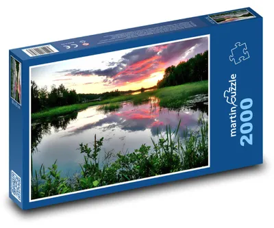 Obrázek produktu pro Puzzle 2000 Romantický soumrak nad jezerem - martinpuzzle