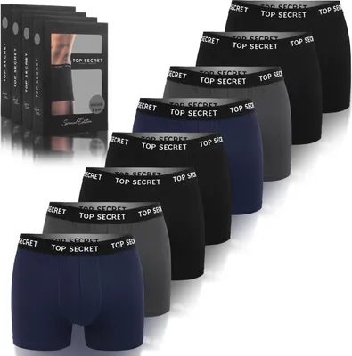 Obrázek produktu pro Top Secret 8-Pack - Pánské Bavlněné Boxerky, Kalhoty Pro Muže