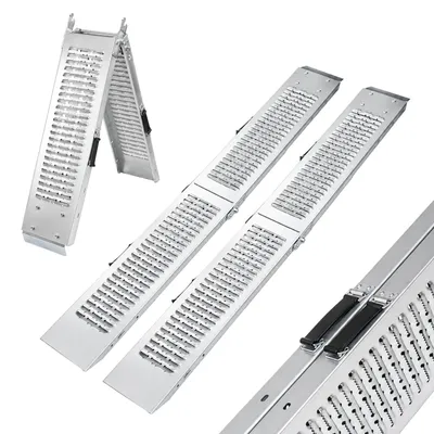 Produktbild von TRUTZHOLM 2x Auffahrrampe 189 cm Stahl 400 kg klappbar geriffelt rutschfest Verladerampe Rampe