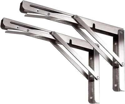 Produktbild von Klappkonsole 250mm Wand Klappkonsole Kapazität 150 kg 2 Stück - Rostfreier Stahl Schwerlast-Klappträger