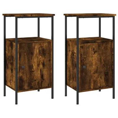 Produktbild von Nachttische 2 Stk. Räuchereiche 41x31x80 cm Holzwerkstoff