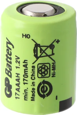Produktbild von GP 1/3AAA NiMH Akku Size 1/3 AAA 170mAh GP17AAAH Abmessungen 14,1x10,4mm