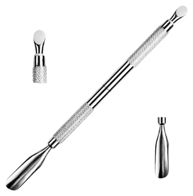 Image de INF Repousse-cuticules russe en acier inoxydable - Outil double pour manucure