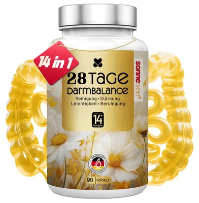 Produktbild von Sonnesee 28-Tage Darmbalance – 6 Kulturen & Ballaststoffe, 90 Kapseln