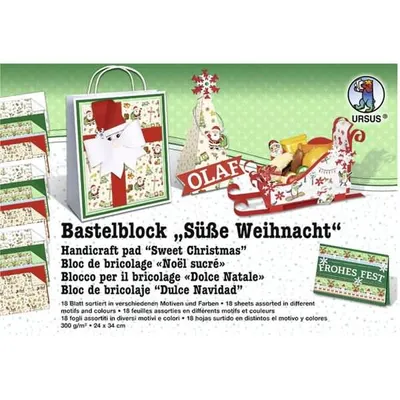 Produktbild von URSUS 11490099, Kunstpapier, 300 g/m², 18 Blätter