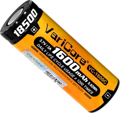 Image de Pile rechargeable VariCore VC-1600C 18500 Li-Ion 3,7 V 1600 mAh