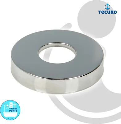 Produktbild von tecuro Schubrosette (1) Ø 32 mm x Ø 80 mm x Höhe 15 mm, Messing verchromt
