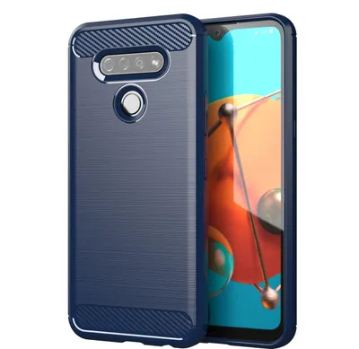 Zdjęcie produktu dla Ochronne etui na telefon komórkowy LG K51 Case Cover Carbon Optics Blue