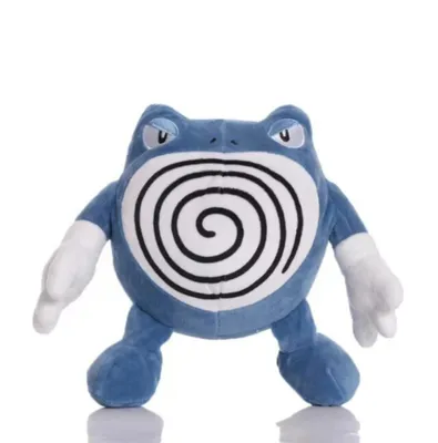 A plush toy of the Pokemon character Poliwag is shown against a white background.