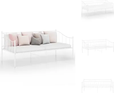 Produktbild von vidaXL Schlafsofa Bettgestell Weiß Metall 90x200 cm -  Betten & Bettgestelle
