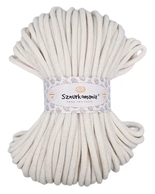 Obrázok produktu pre Bavlnená šnúra 9 mm 50 m, mnoho farieb, priadza na macramé, bavlnená priadza, pletená bavlnená šnúra 9 mm s jadrom, šnúra na macramé, háčkovaná šnúra, šnúra 9 mm