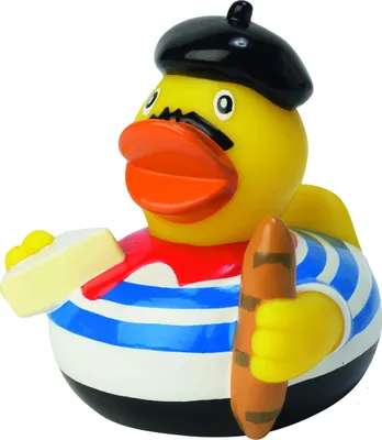 Produktbild von Frankreich Ente - CityDuck® "Frankreich" Quietscheente - Badeente - ca. 8 cm gross