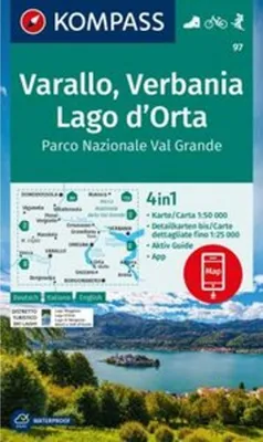 Produktbild von KOMPASS Wanderkarte 97 Varallo, Verbania, Lago d'Orta, Parco Nazionale Val Grande 1:50.000