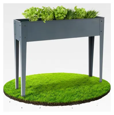 Produktbild von Hochbeet 101,5 x 26 x 80 cm | Frühbeet Kräuterbeet Pflanzenbeet Blumenkasten für Garten und Terrasse