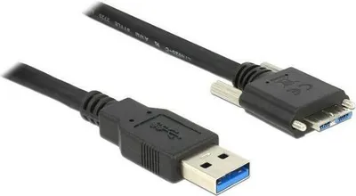Produktbild von Delock Kabel USB 3.0 Typ-A Stecker zu Typ Micro-B Stecker mit Schrauben 3 m