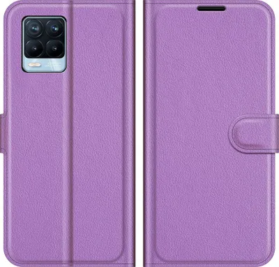 Produktbild von Mobigear Classic  Realme 8 Hülle Klapphülle Geldbörse - Lila
