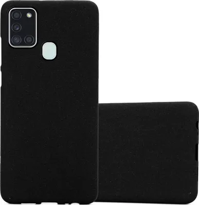 Produktbild von Cadorabo Schutzhülle für Samsung Galaxy A21s Hülle in Schwarz Handyhülle TPU Etui Cover Case