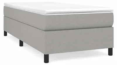 Obrázek produktu pro vidaXL Box spring bed frame light grey 90x200 cm fabric