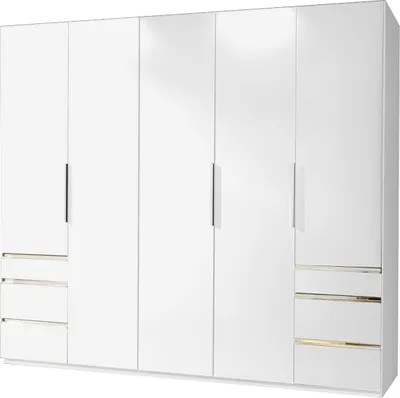 Produktbild von Kleiderschrank Level Drehtürenschrank mit Schubladen Ausführung wählbarweiß