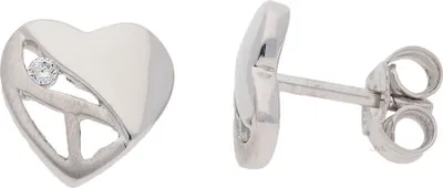 Produktbild von JuwelmaLux Ohrstecker Herz 925 Silber mit Zirkonia JL20-06-0754