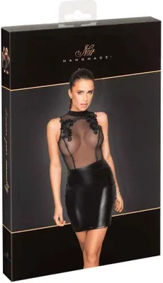 Obrázek produktu pro Noir - y šaty s matným spodním dílem a síťovaným vrškem Black M