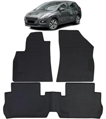 Immagine prodotto di Tappetini anteriori/posteriori in gomma di alta qualità per Peugeot 3008, modelli dal 2009 al 2016