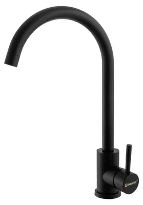 Immagine prodotto di Miscelatore per lavello da cucina, acciaio inossidabile, colore nero, attacchi da 3/8"