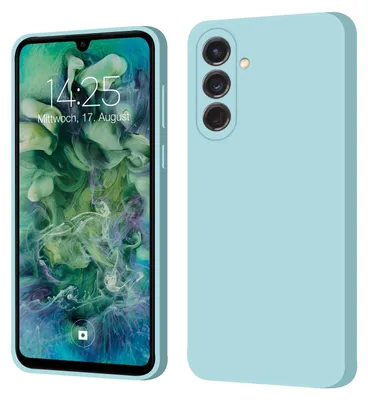Produktbild von Hülle für Samsung Galaxy S24 Case Cover Bumper Smartphone Softgrip Schutzhülle Farbe: Hellblau