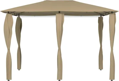Produktbild von vidaXL Pavillon mit Pfostenabdeckungen 3x4x2,6 m Taupe 160 g/m²